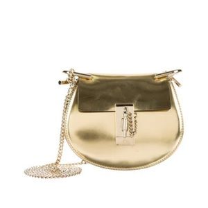 Chloe Nano Drew Metallic Gold Bag