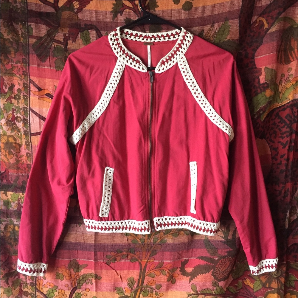 Free people crochet jacket