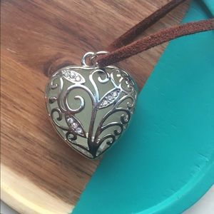 Heart Shaped Necklace--Glows in the dark!