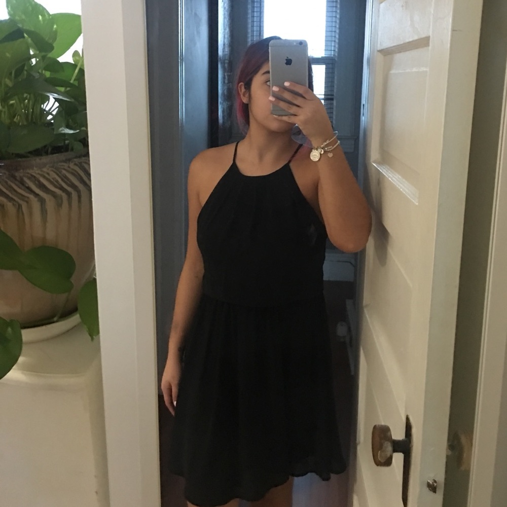 Black Lush Flowy Dress