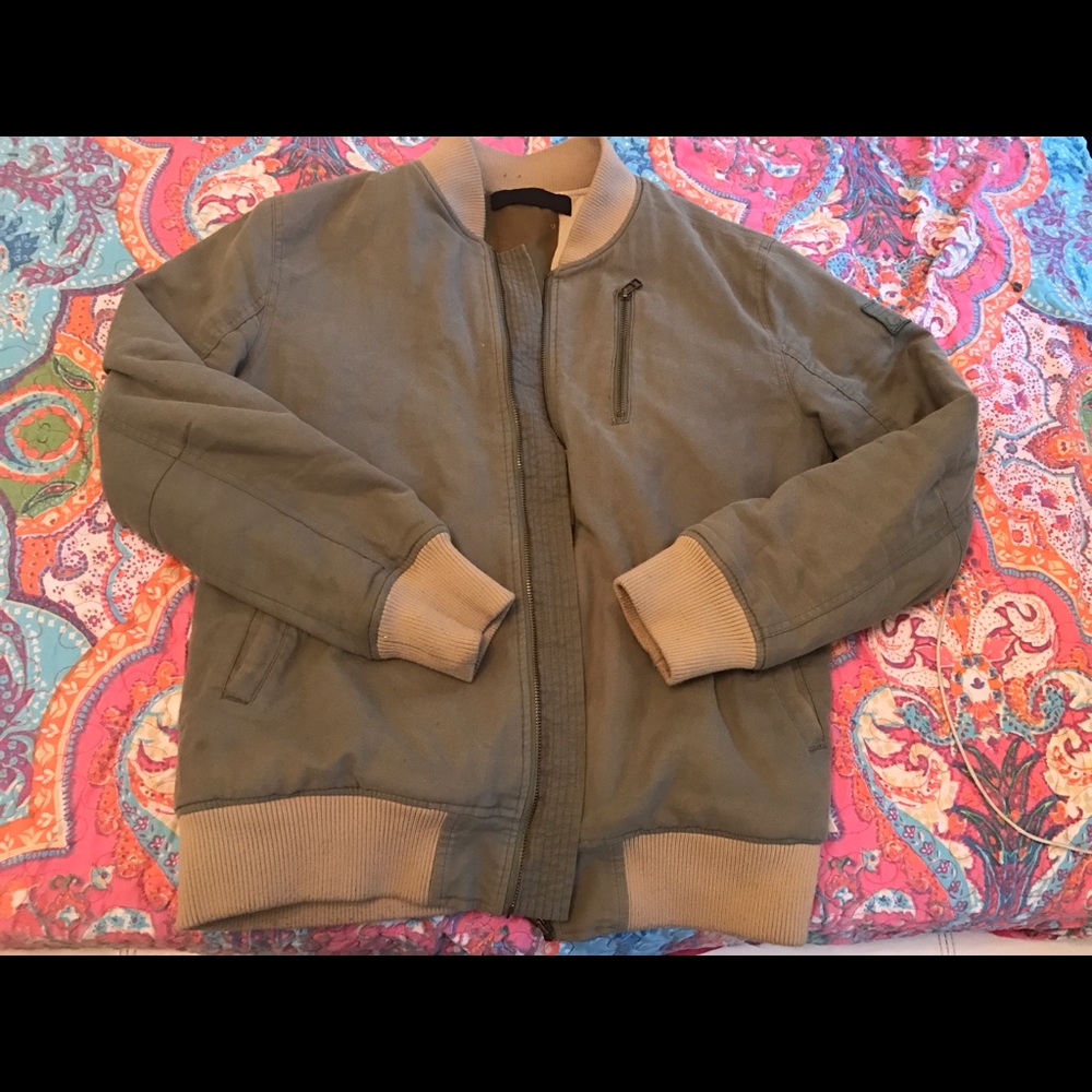 Green bomber jacket