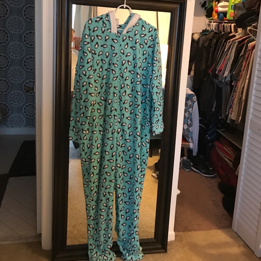 Plus size Adult fleece hoodie onesie pajamas