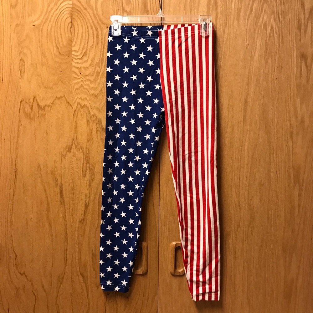 American Apparel USA Flag leggings