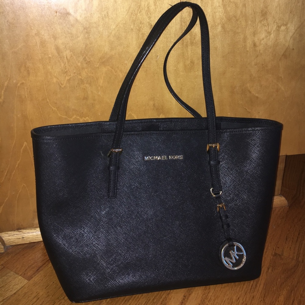 Michael Kors Small Black Jet Set Tote Bag
