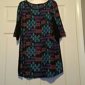 Multi color print dress