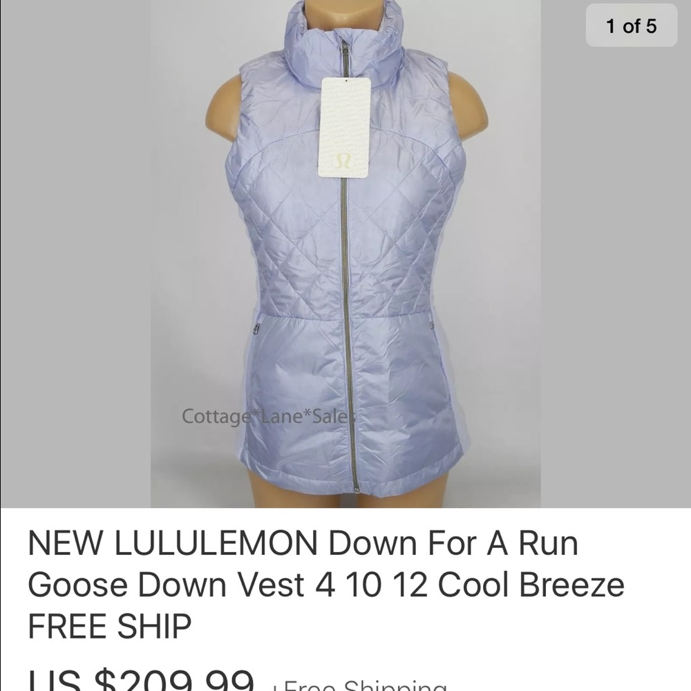 Lululemon Down For A Run Vest size 12