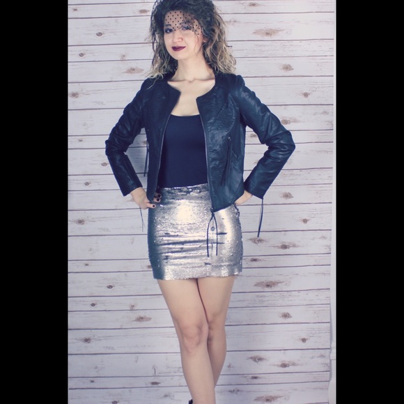 ❌SOLD❌ BLANKNYC Leather Crop Embroidered Jacket - Picture 2 of 6