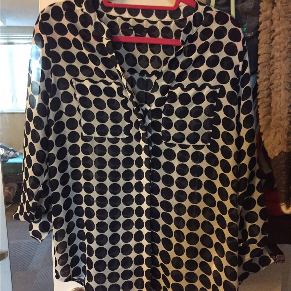 Flowy dot sheer tunic