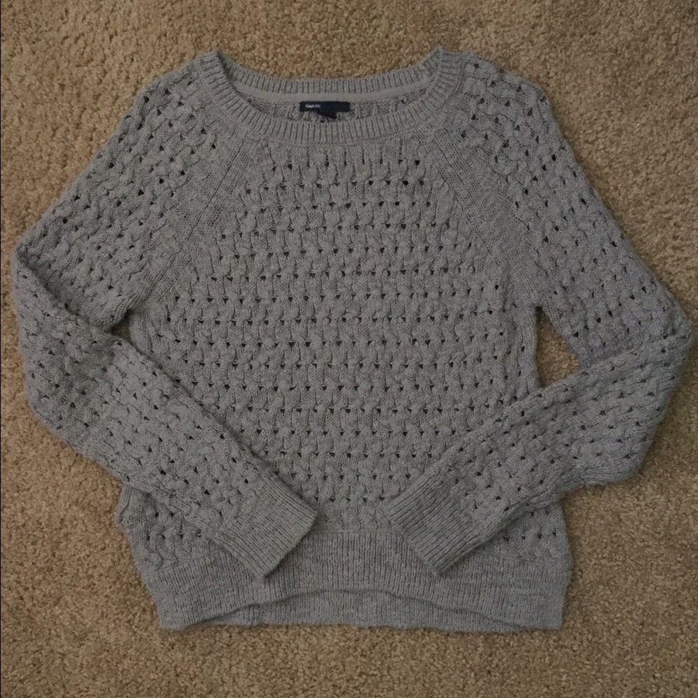 Grey knit sweater