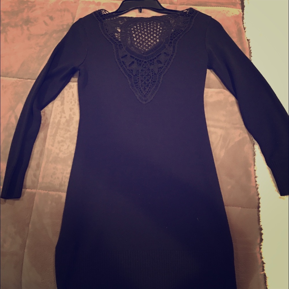 Lulus Knit Back Sweater Dress