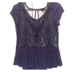 Navy & black shirt.