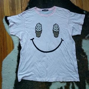Wildfox Ice Cream Smiley Tee
