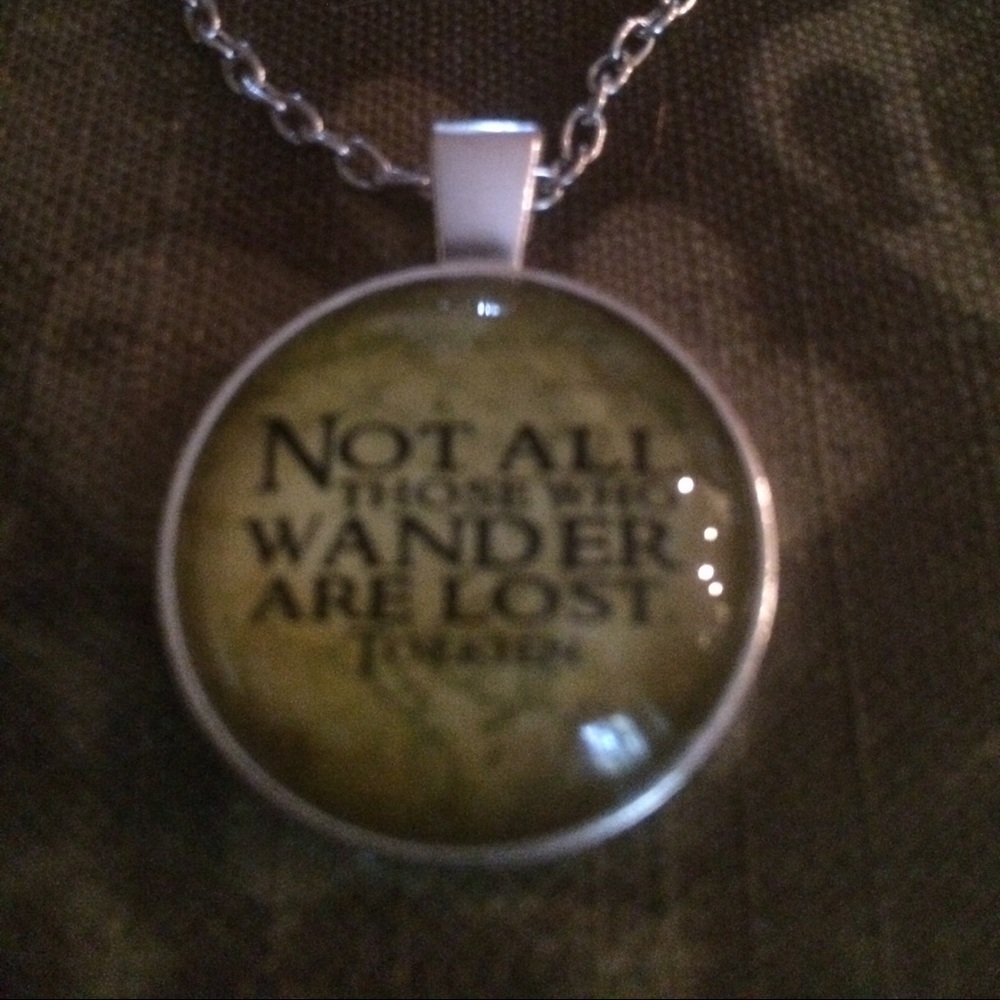 NEW! Not all who Wander are Lost pendant Necklace