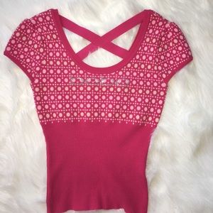 Bebe sweater with rhinestones.