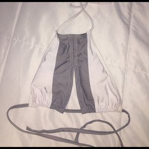 White and black bikini set