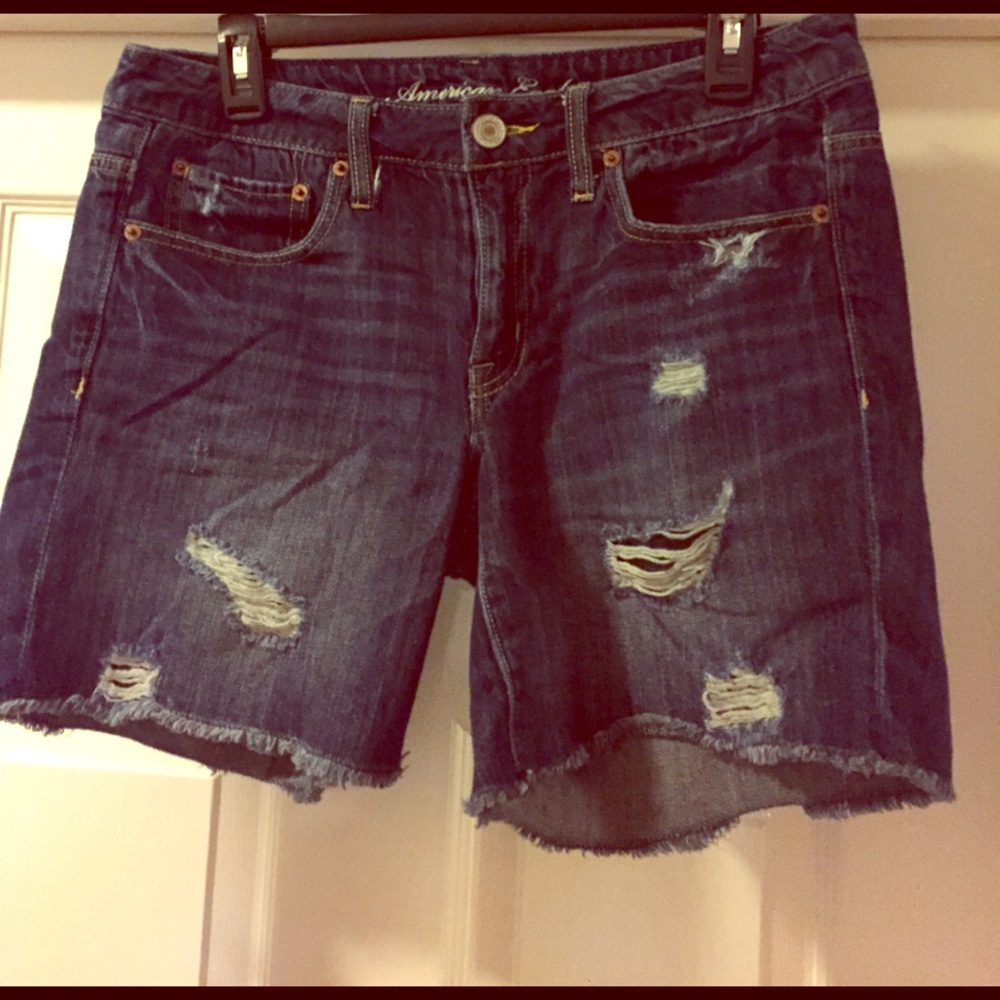American Eagle Tom-Girl Short, dark rinse, 6
