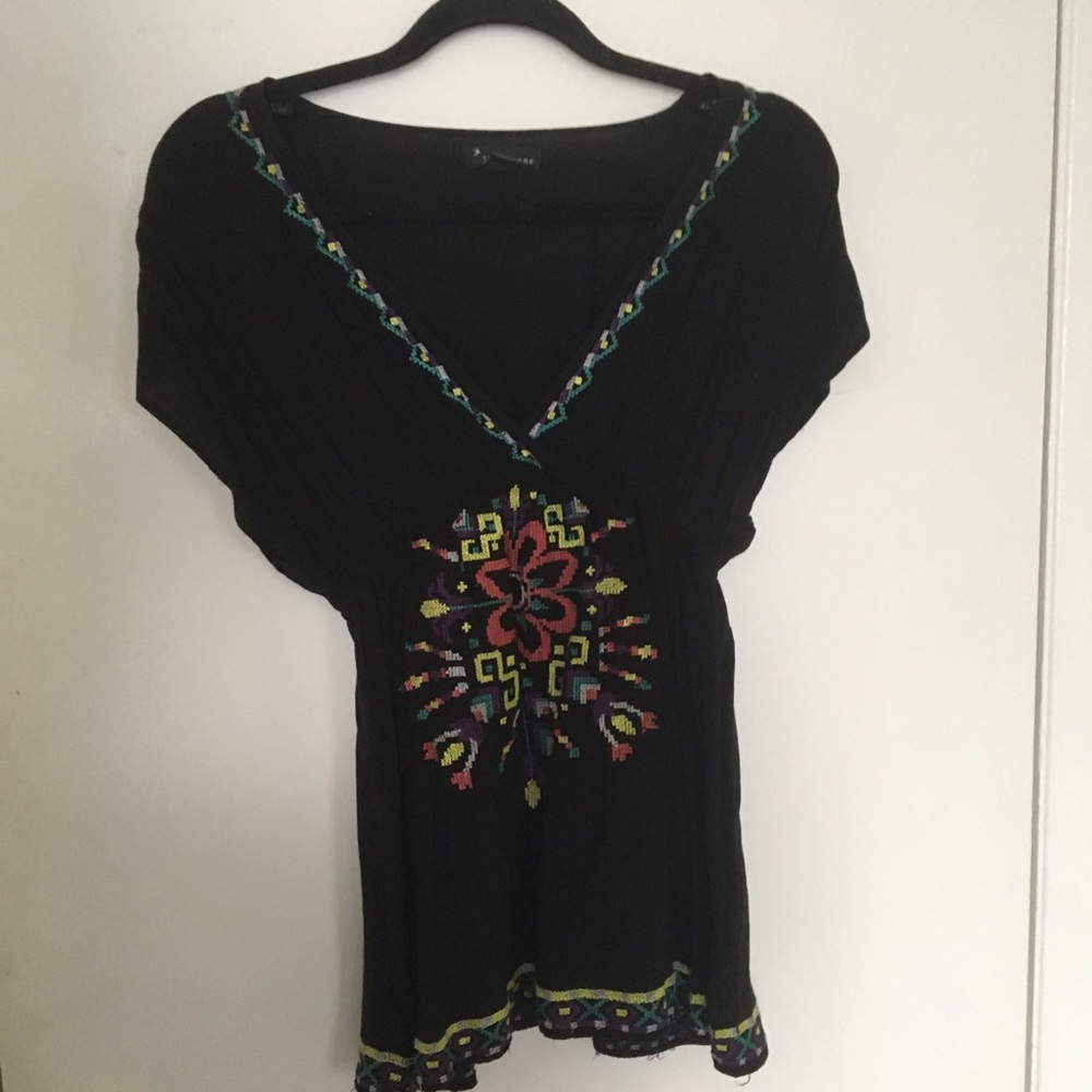 Black v neck forever 21 blouse