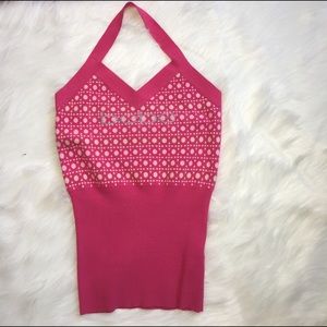 Bebe knit sweater with rhinestones.