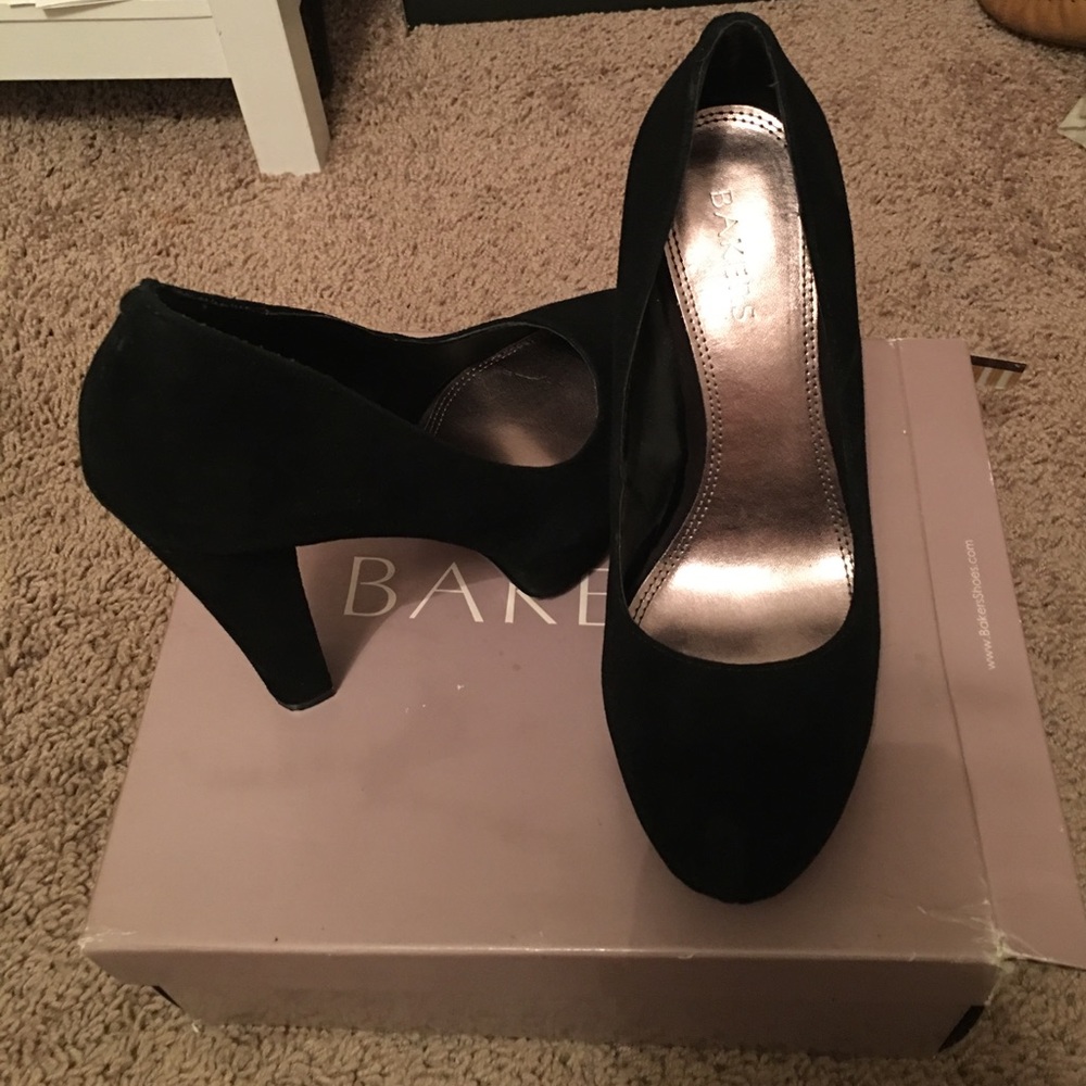 Bakers Black Heels (chunky heel)