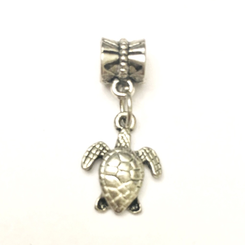 SEA TUR 🐢 DANGLE CHARM BEAD SILVER P FIT PANDORA