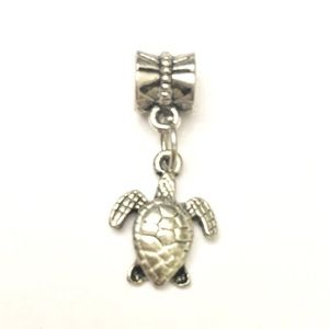 SEA TUR 🐢 DANGLE CHARM BEAD SILVER P FIT PANDORA