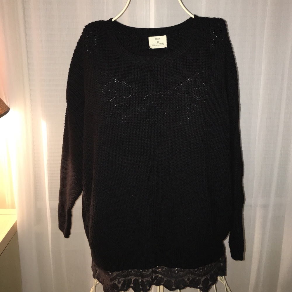 Pins and Needles Sweater Lace Trim