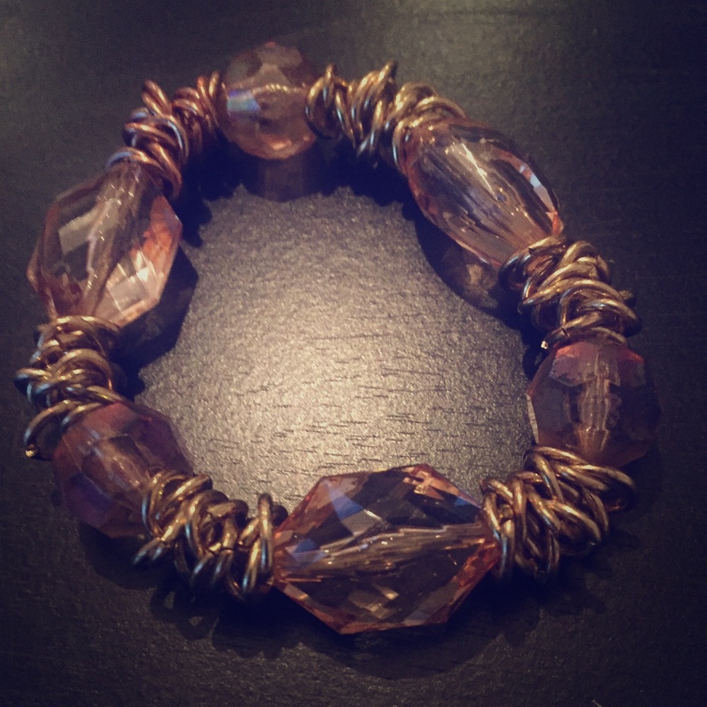Chunky gold and rose gold bracelet