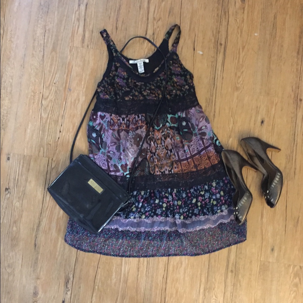 Sold!American Rag floral lace dress size s