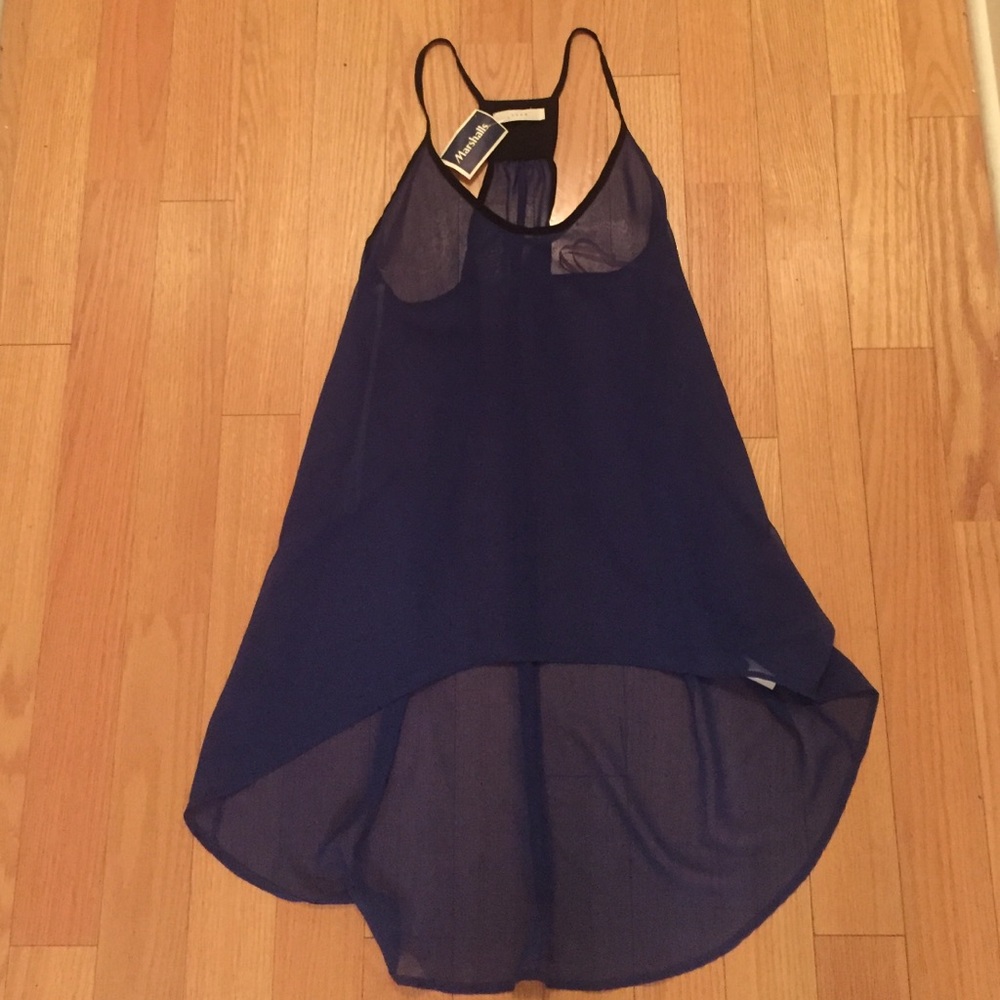 Navy sheer long tank