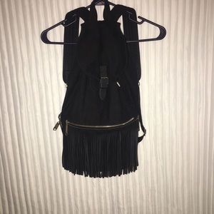 Victoria's Secret PINK black draw string Back Pack