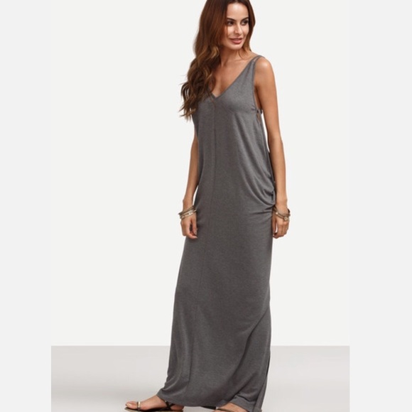 FINAL SALE❣️Venetian Goddess Open Back Drape Maxi - Picture 3 of 6