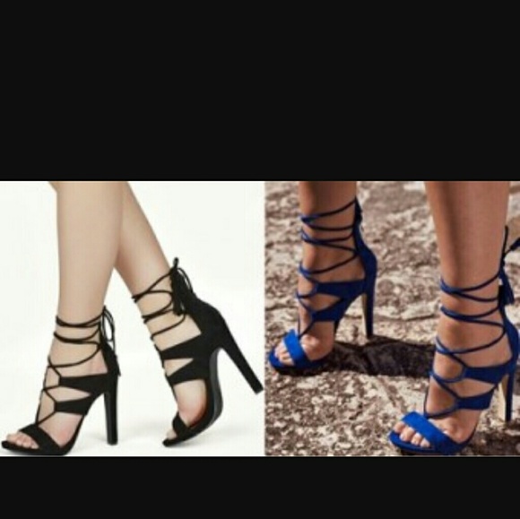 Just Fab Black Strap Ups - Picture 3 of 3