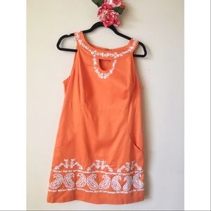 Lily Pulitzer Orange Embroidered Dress