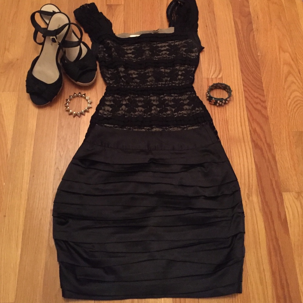 Express silk layered skirt