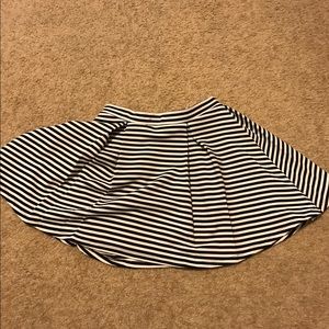 Forever 21 Black and White Striped Skirt