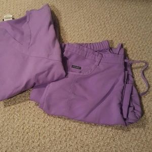 Purple scrubs