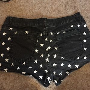 Black and white American flag Shorts