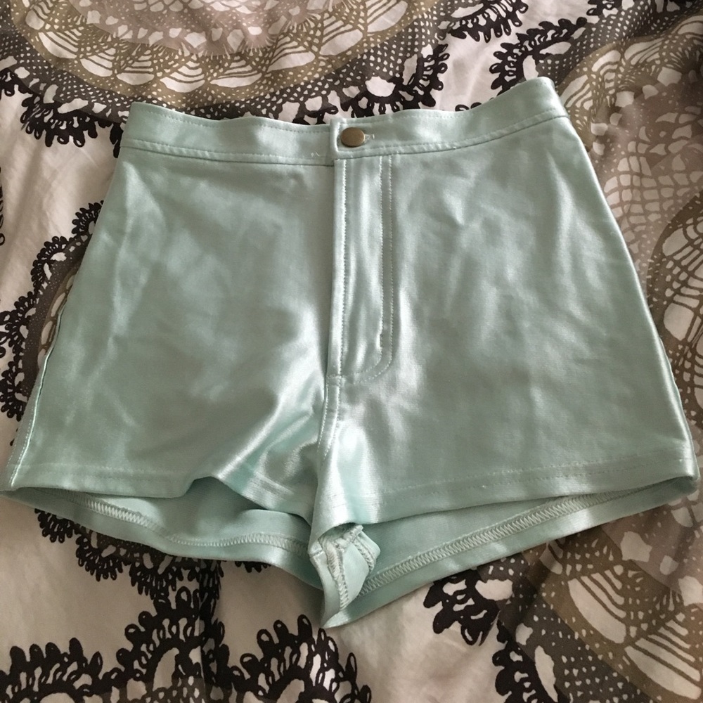 American Apparel Menthe Disco Shorts