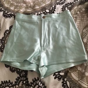 American Apparel Menthe Disco Shorts