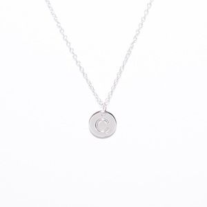 C initial Necklace sterling silver necklace