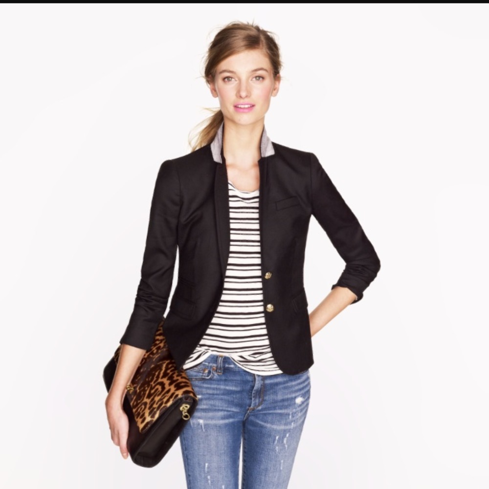 Jcrew schoolboy black blazer