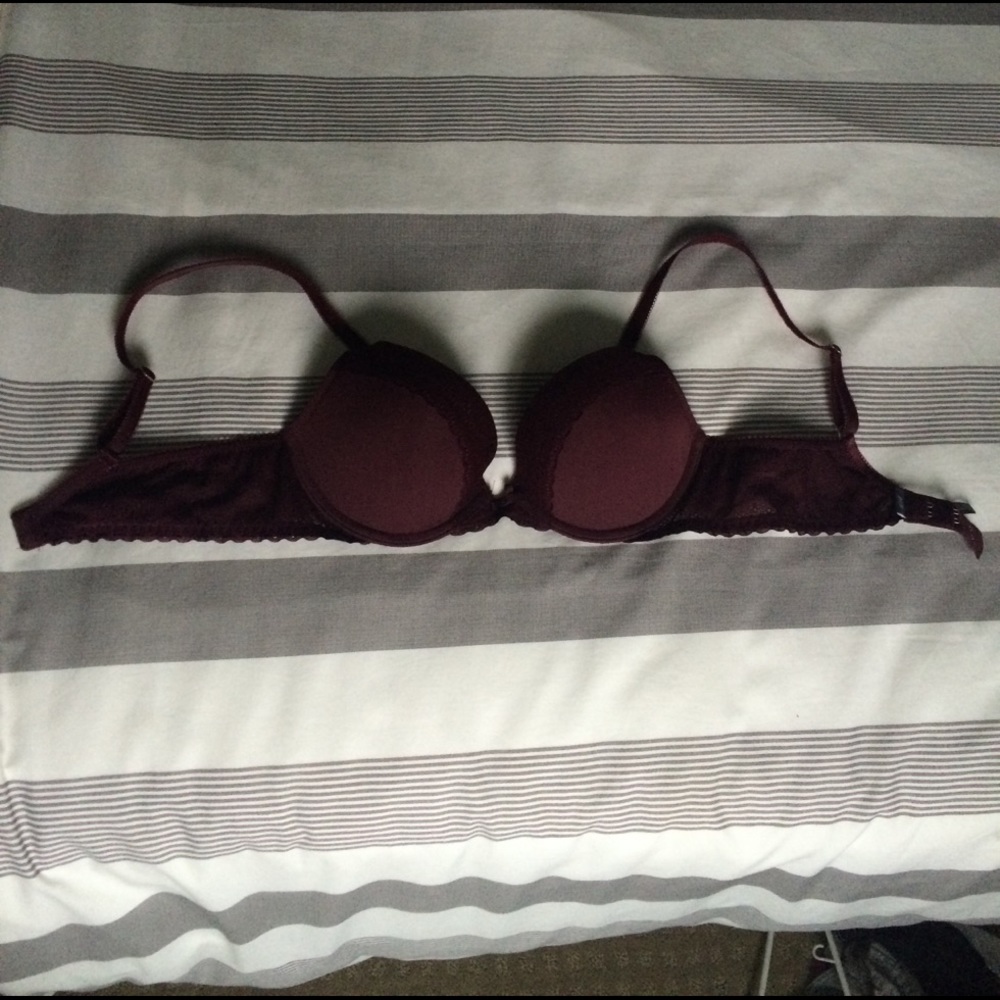 Maroon push up bra