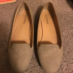 Beige flats
