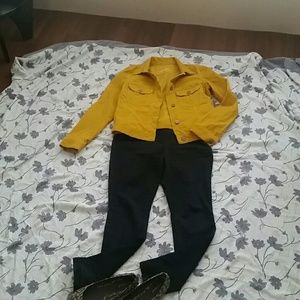 Mustard yellow corduroy jacket