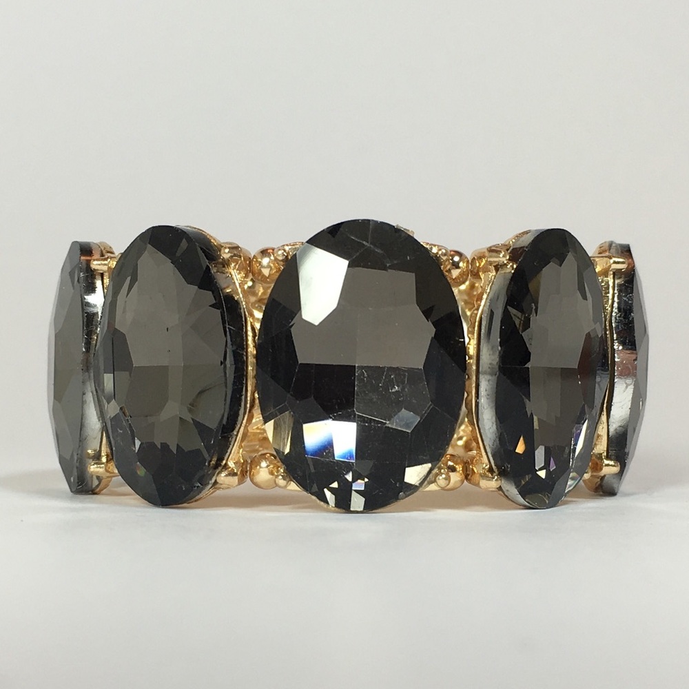 📺Orwood Bracelet - Gold with Grey Crystals