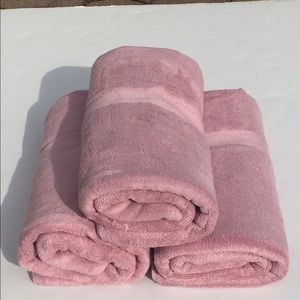 5 Pink Bamboo bath towel sets