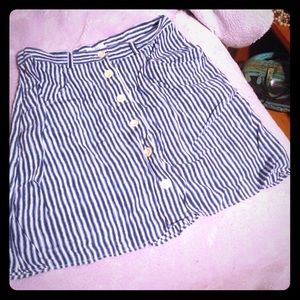 Blue & White striped skirt