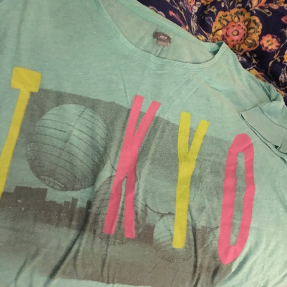 Aqua Tokyo relaxed crop top