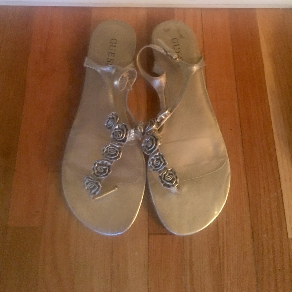 Gold rose sandals