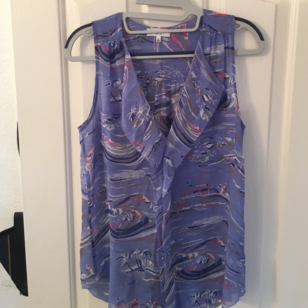 Aritzia Babaton Printed Sleeveless Blouse Size XS